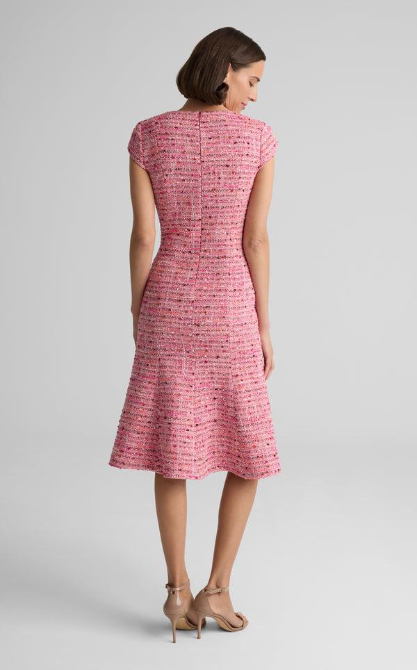 St. John Marcy Dress In Provence Tweed PDCM