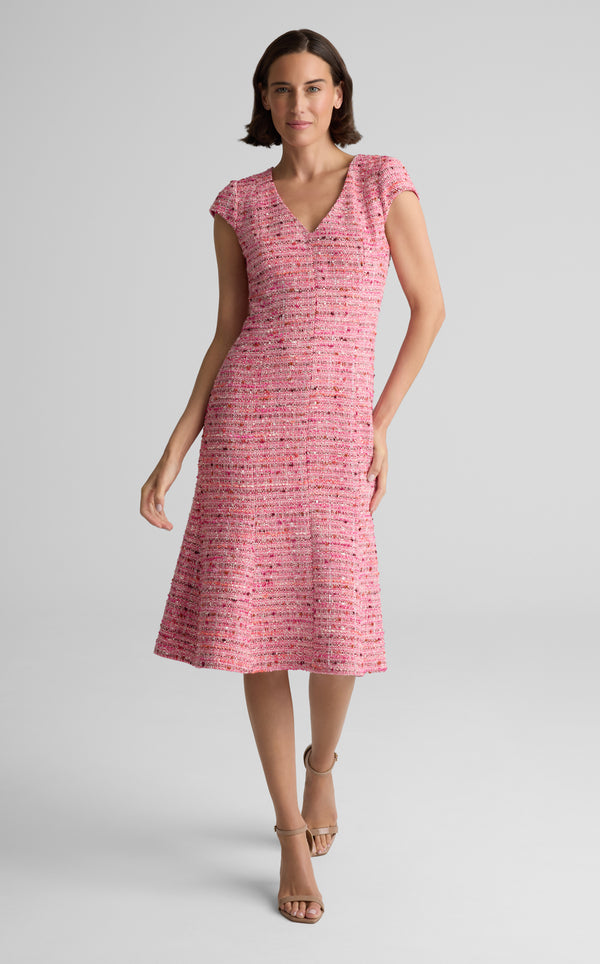 st. john Marcy Dress in Provence Tweed PDCM