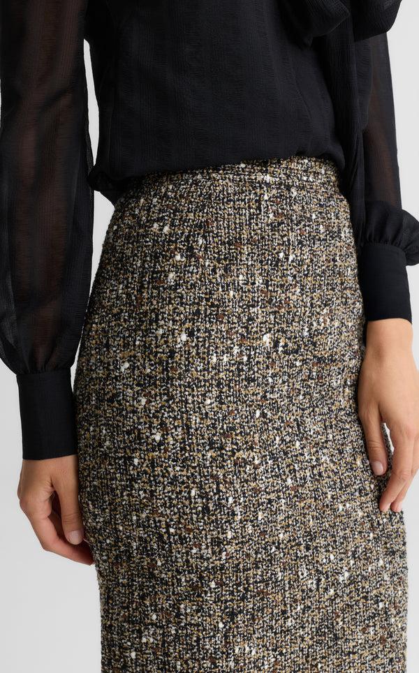 St. John Margot Skirt In Kensington Tweed BLEM