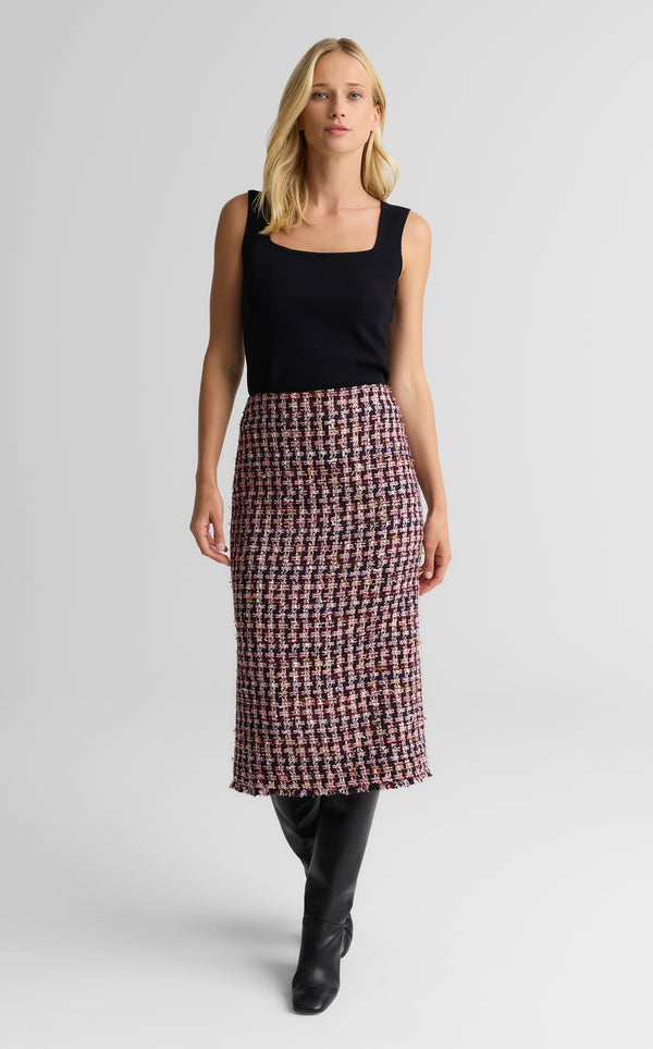 st. john Margot Skirt In Lachman Tweed BOEM