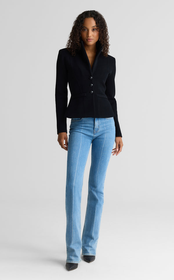 St. John Marie Jacket In Venezia Knit BK00