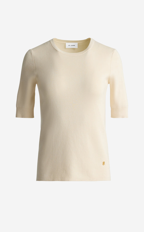 St. John Marlie Sweater In Silk Cotton EC00