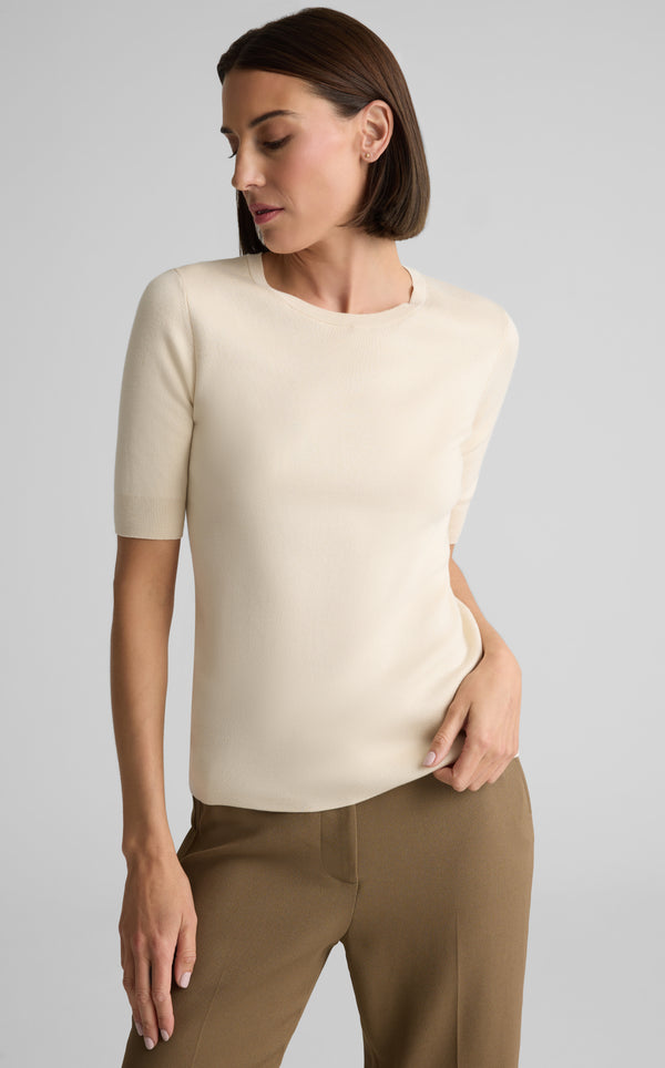 St. John Marlie Sweater In Silk Cotton EC00