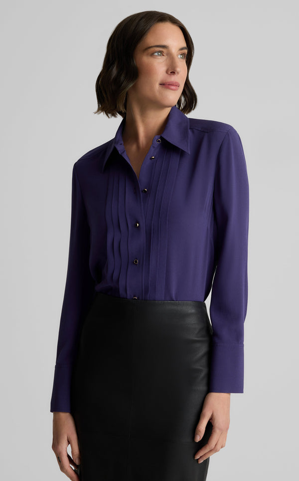 st. john Maya Top in Silk Crepe DEPP