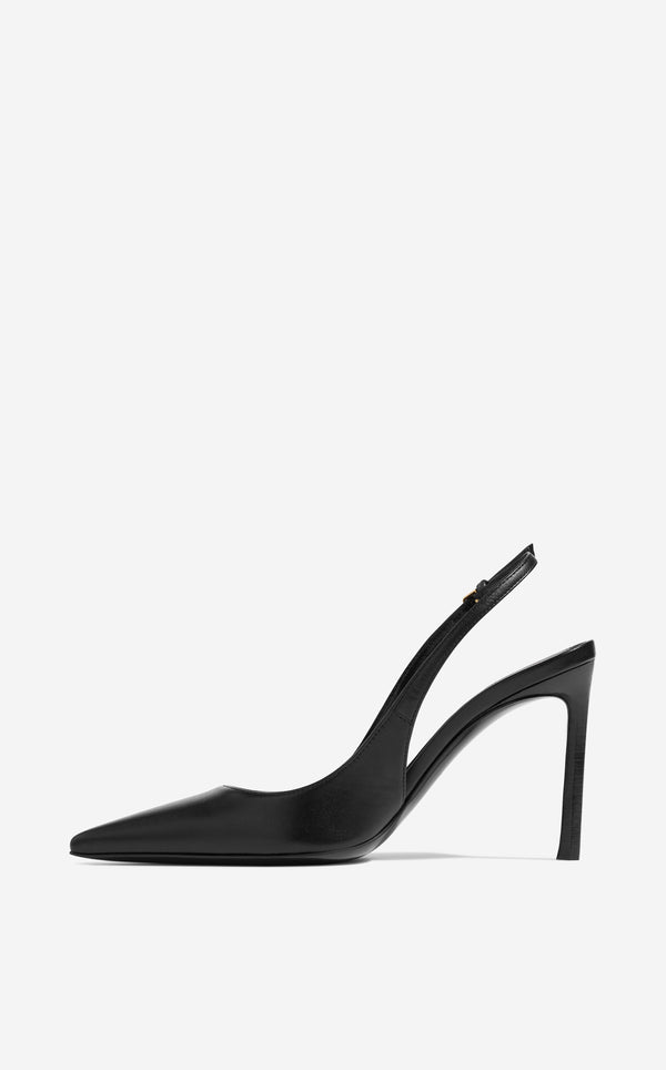 St. John Nappa Leather Slingback Heel BK00