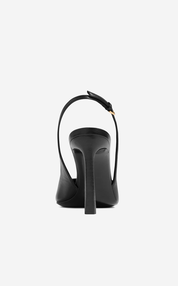 St. John Nappa Leather Slingback Heel BK00