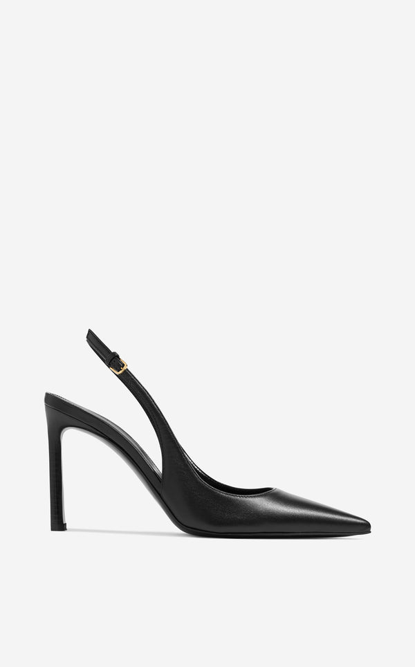 st. john Nappa Leather Slingback Heel BK00