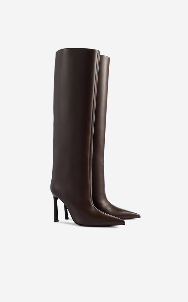 St. John Nappa Leather Slip-On Boots MCHA