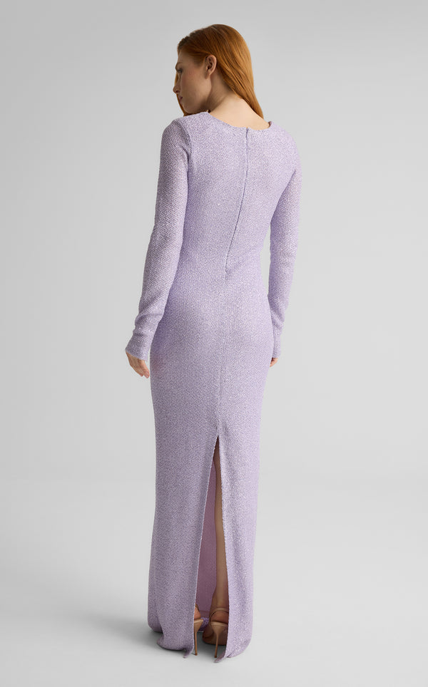 St. John Nicoline Gown In Stretch Sequin Knit HYCN