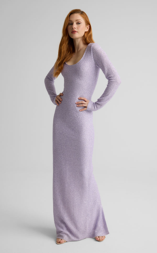 st. john Nicoline Gown in Stretch Sequin Knit HYCN