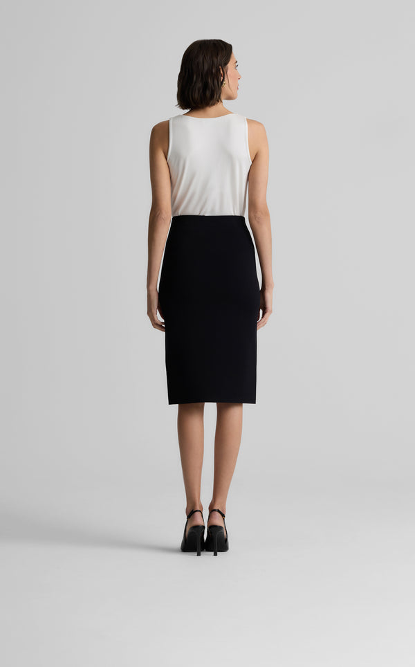 St. John Nina Skirt In Santa Roma Knit BK00