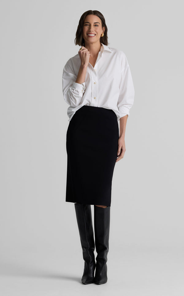 st. john Nina Skirt In Santa Roma Knit BK00