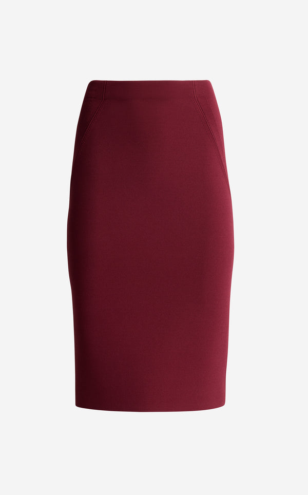 St. John Nina Skirt In Santa Roma Knit BORX