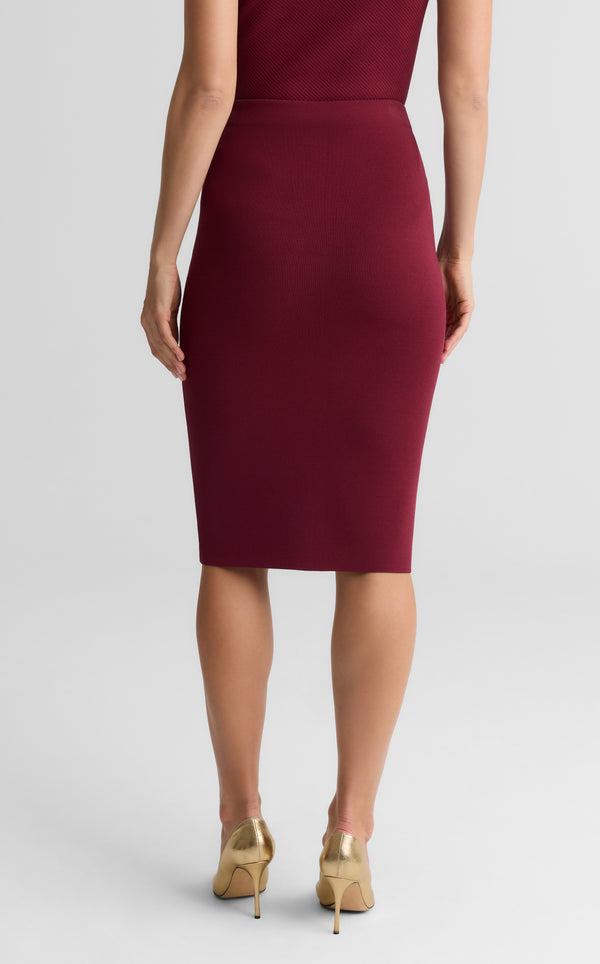 St. John Nina Skirt In Santa Roma Knit BORX