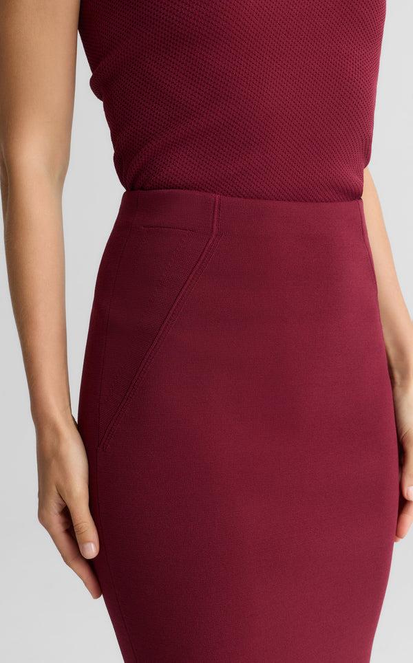 St. John Nina Skirt In Santa Roma Knit BORX