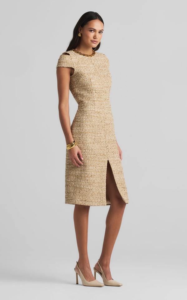 St. John Phoebe Dress In Linden Tweed FWIM