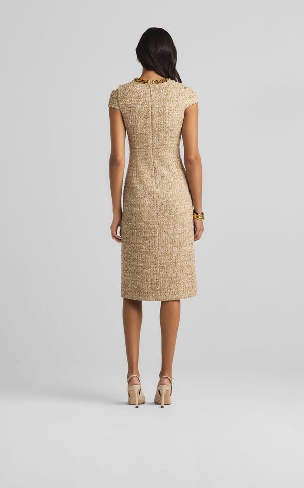 St. John Phoebe Dress In Linden Tweed FWIM