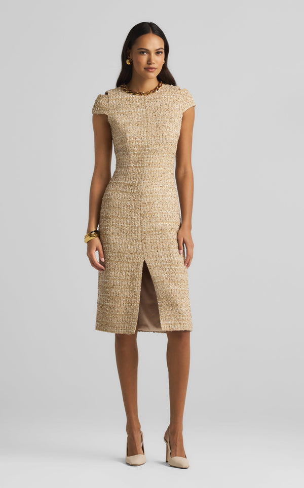 st. john Phoebe Dress in Linden Tweed FWIM
