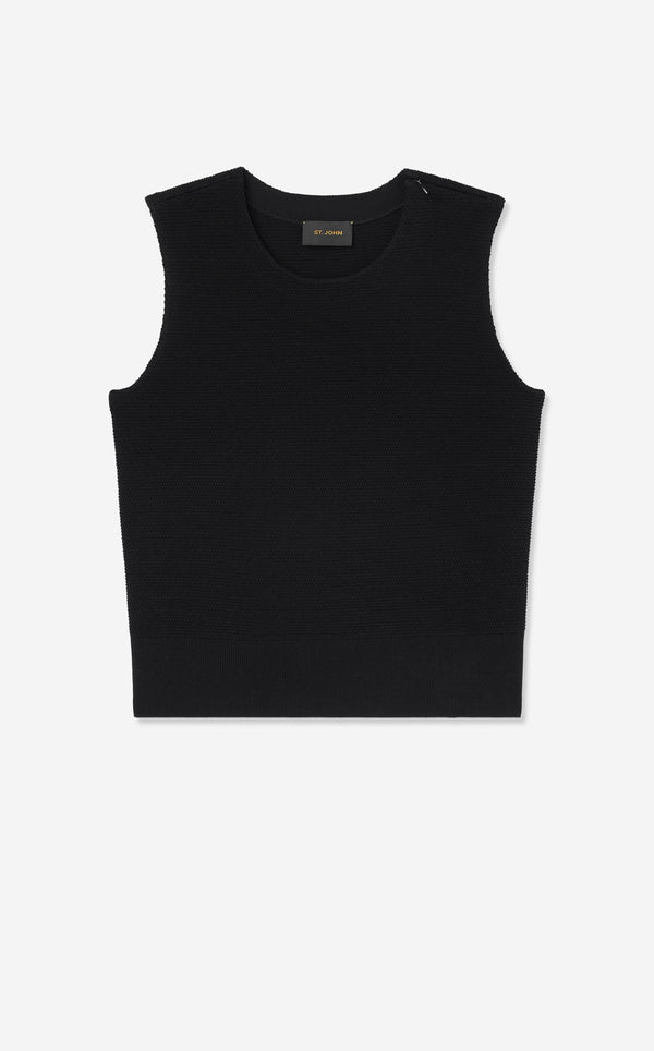 St. John Pique Knit Shell BK00