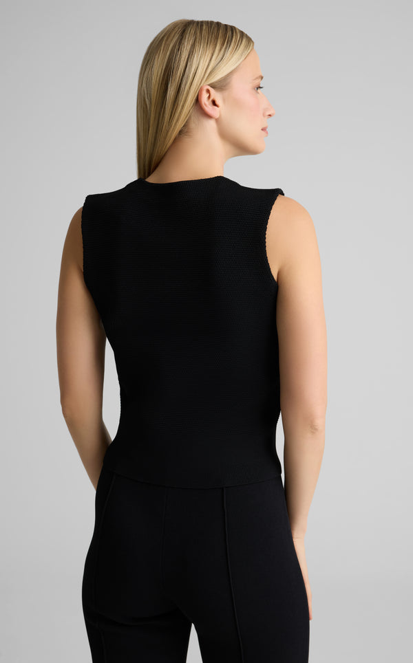 St. John Pique Knit Shell BK00
