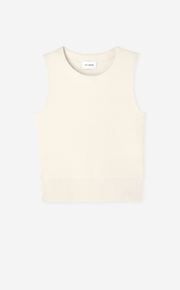 St. John Pique Knit Shell EC00