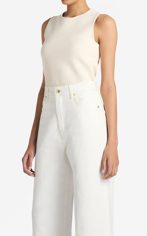 St. John Pique Knit Shell EC00