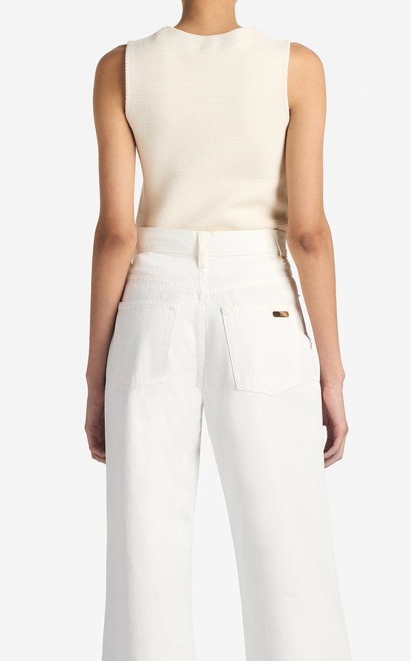 St. John Pique Knit Shell EC00