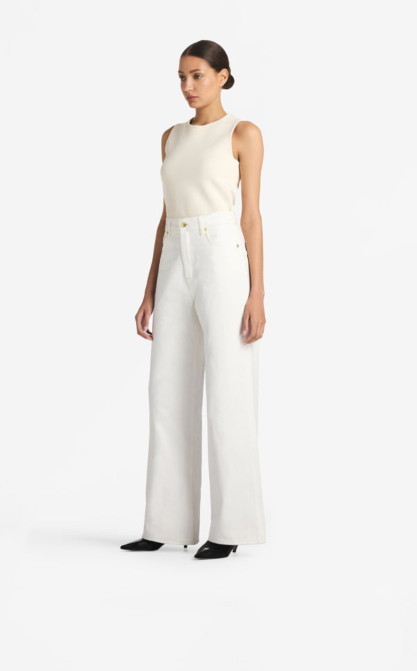 St. John Pique Knit Shell WH00