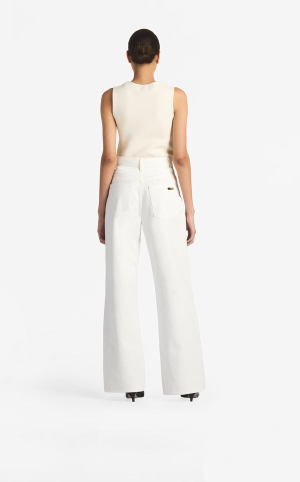 St. John Pique Knit Shell WH00