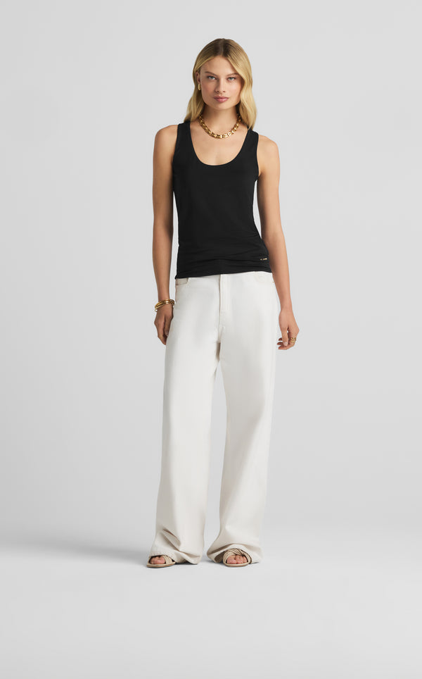 St. John Polished Jersey Tank BK00