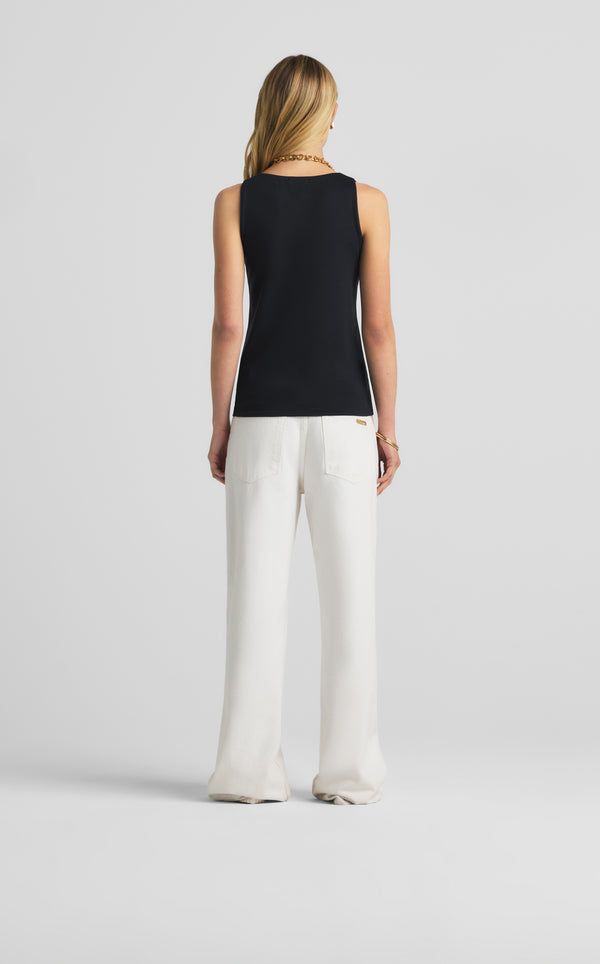 St. John Polished Jersey Tank BK00