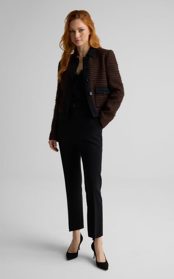 St. John Reba Jacket In Vicente Tweed MKBK