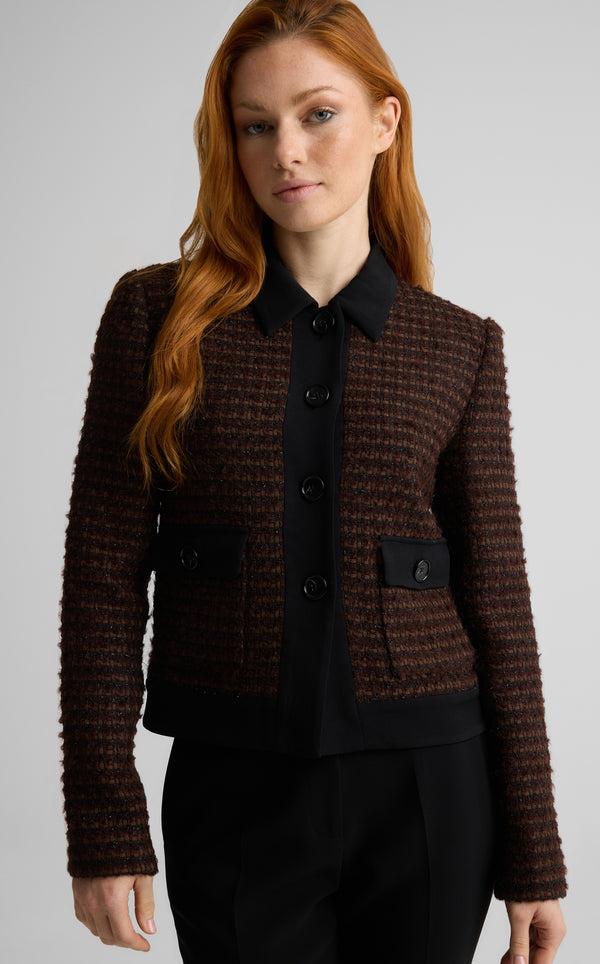 st. john Reba Jacket in Vicente Tweed MKBK