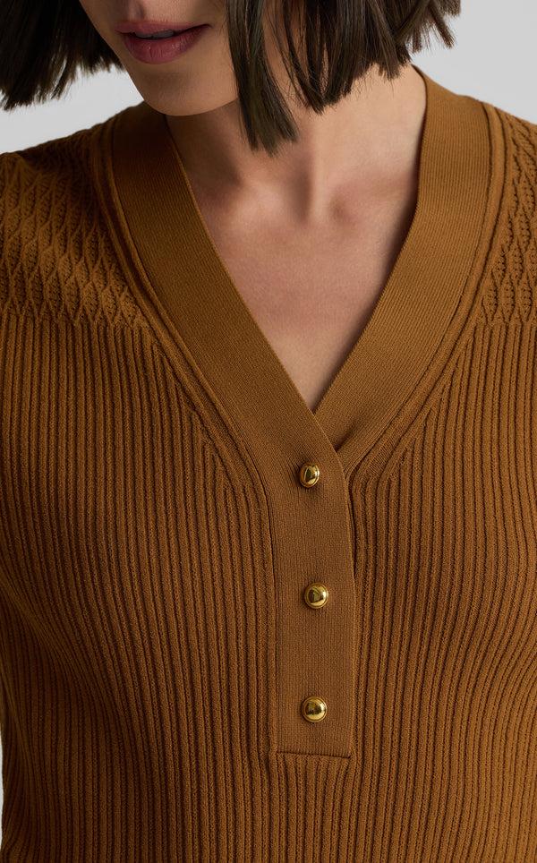 St. John Remy Sweater In Fine Mixed Rib Knit CINA