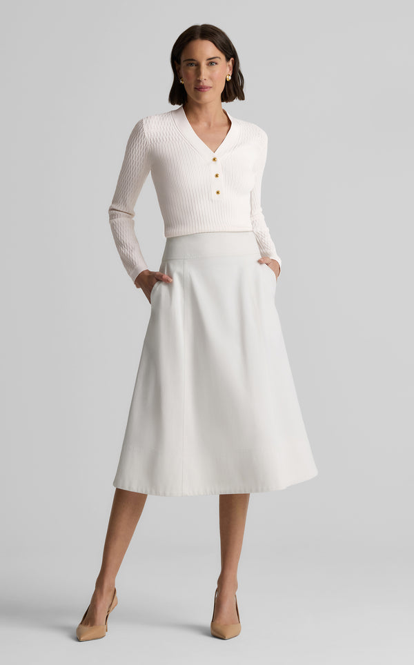 St. John Remy Sweater In Fine Mixed Rib Knit IV00