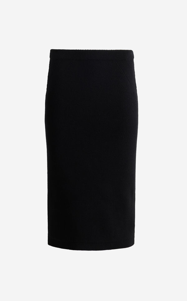 St. John Rhea Skirt In Redondo Rib Knit BK00
