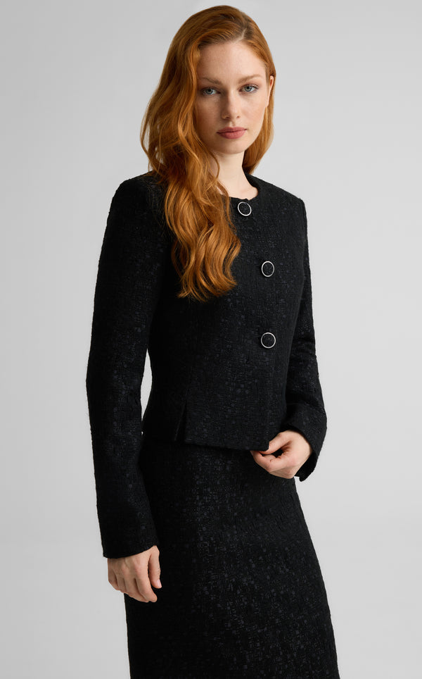 St. John Riley Jacket In Canyon Tweed BK00