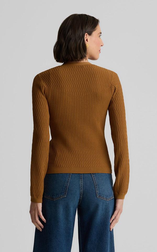 St. John River Cardigan In Fine Mixed Knit CINA
