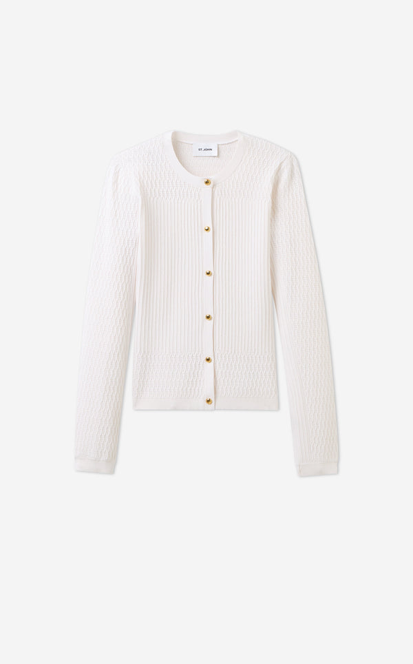 St. John River Cardigan In Fine Mixed Knit IV00