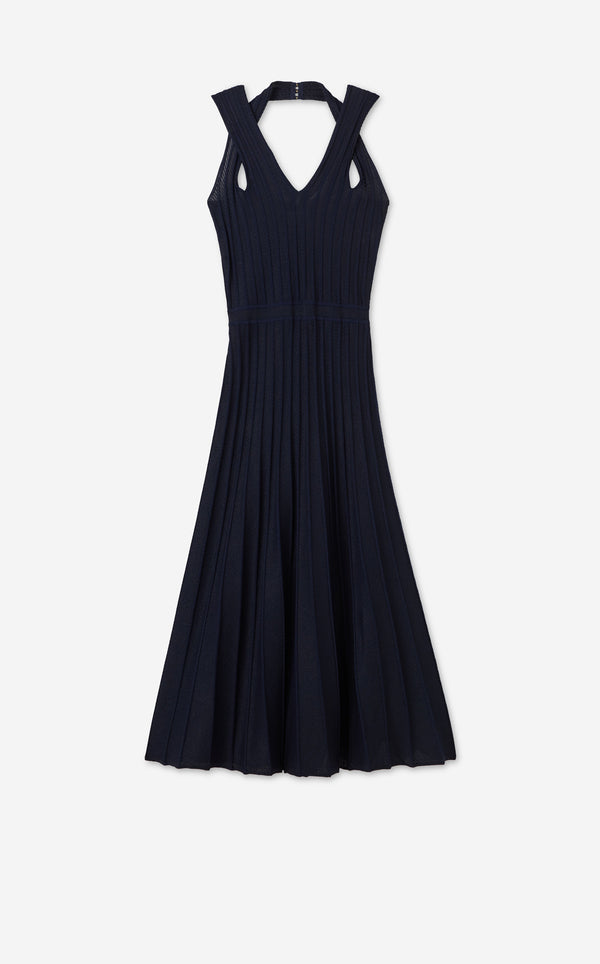 St. John Robin Dress In Open Rib Knit NV00