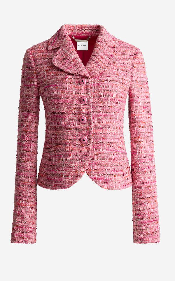 St. John Rosa Jacket In Provence Tweed PDCM