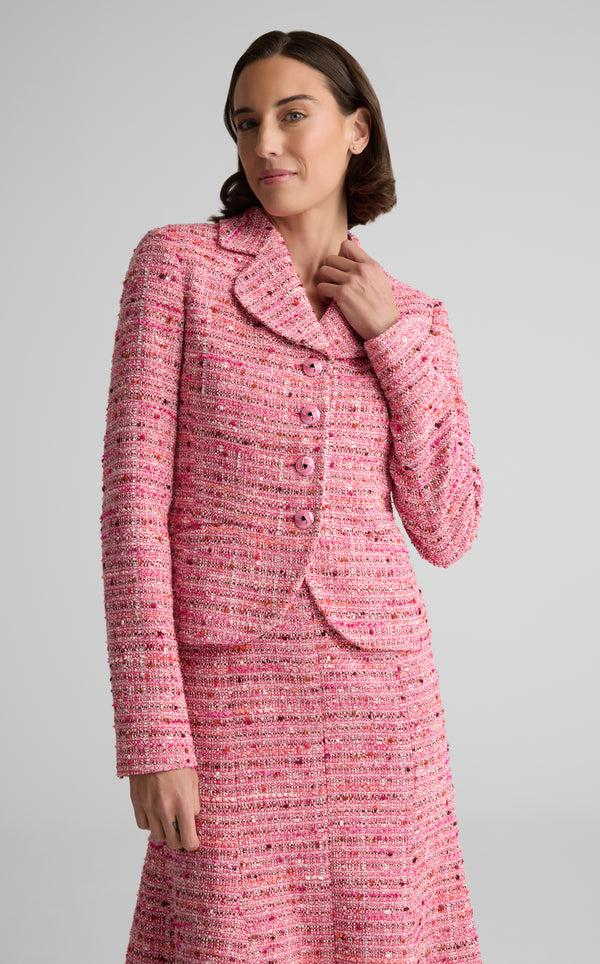 St. John Rosa Jacket In Provence Tweed PDCM