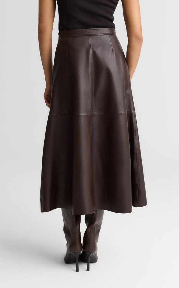 St. John Rowan Skirt In Nappa Leather MAHG