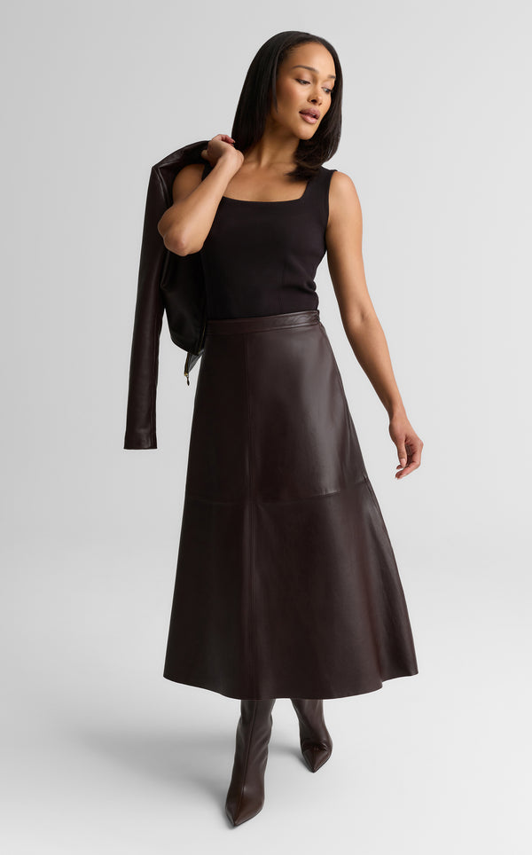 st. john Rowan Skirt In Nappa Leather MAHG