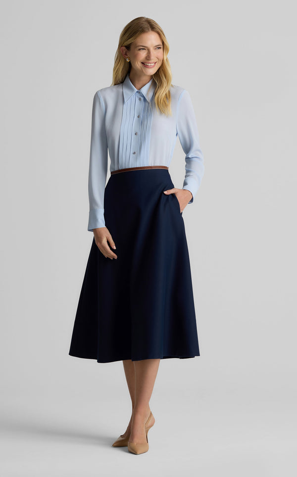 st. john Rowan Skirt in Stretch Gabardine NV00