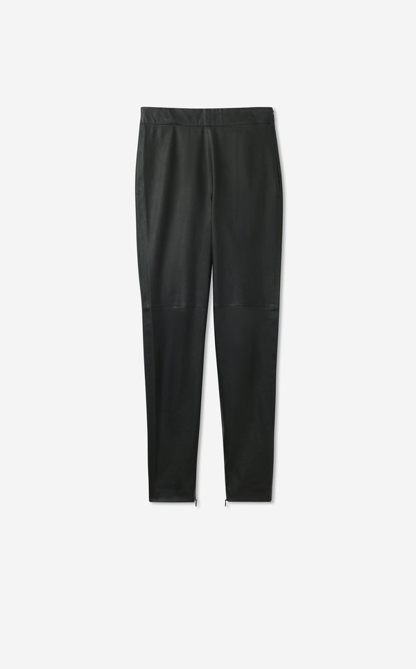 St. John Sandy Pant In Stretch Leather BK00