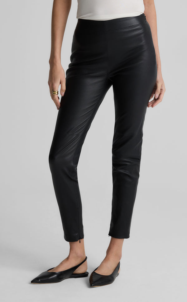 St. John Sandy Pant In Stretch Leather BK00