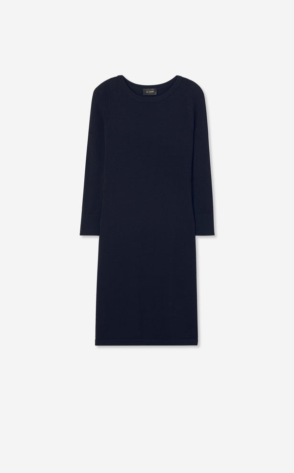 St. John Santiago Knit Bateau Dress MIDN