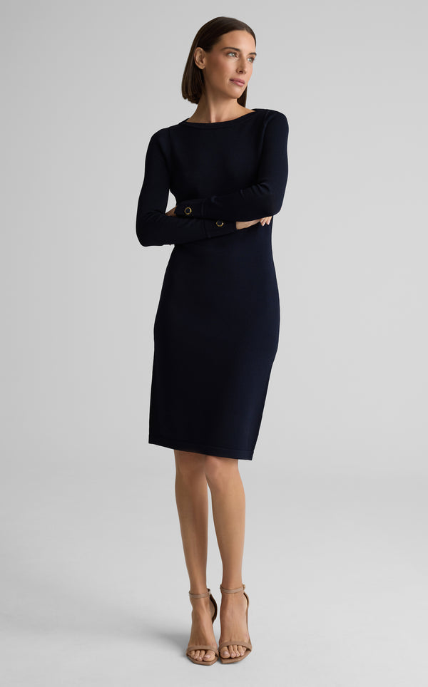 st. john Santiago Knit Bateau Dress MIDN