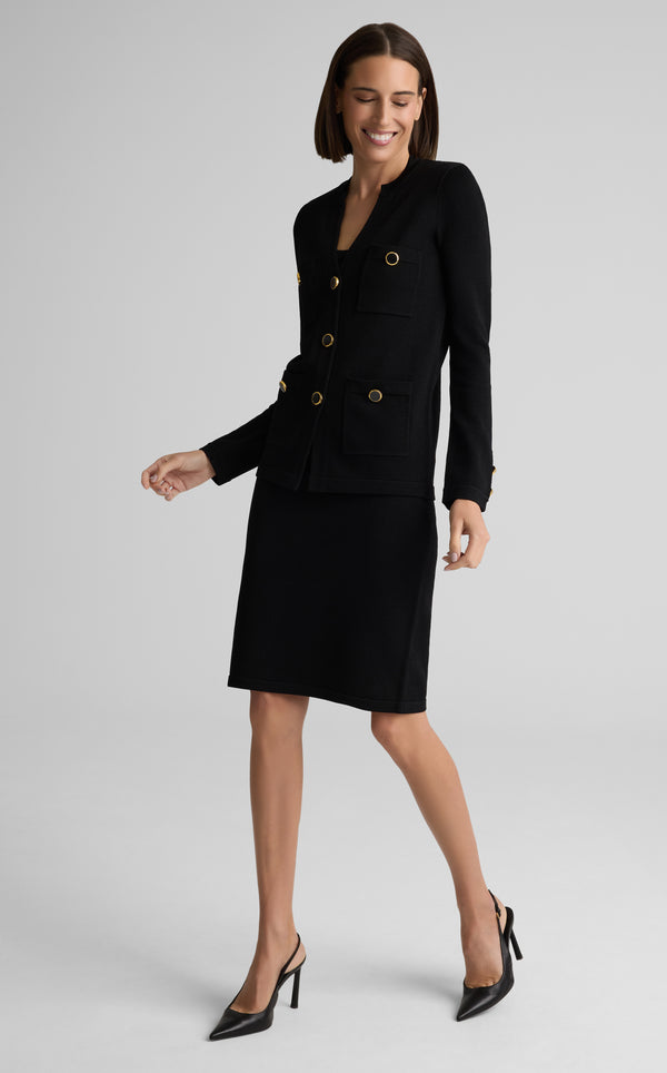 st. john Santiago Knit Button Jacket BK00